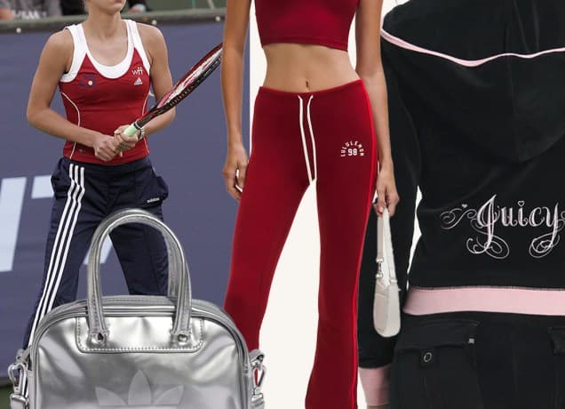 2000s Athleisure Trend: Anna Kournikova, Paris Hilton, lululemon, Juicy Couture, Adidas bag