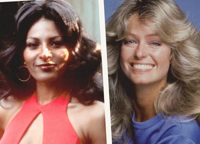 70s hair is trending: Pam Grier, Farrah Fawcett
