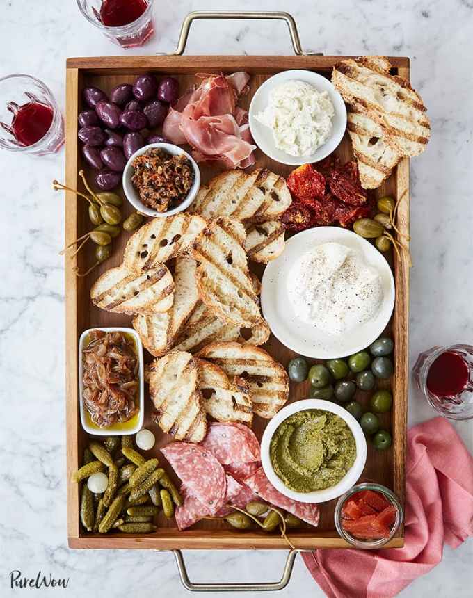 easy dinner party recipes: italian bruschetta bar