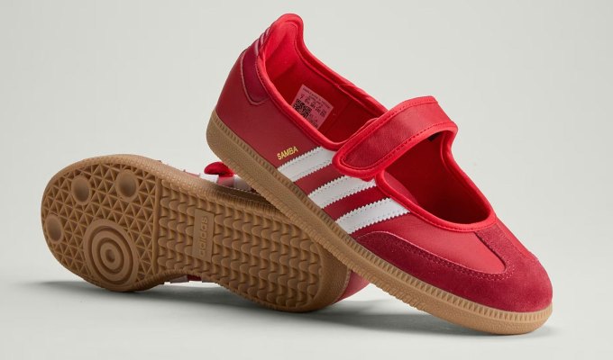 Mary Jane Sneaker Trend 2026: Adidas red Samba Mary Jane sneakers