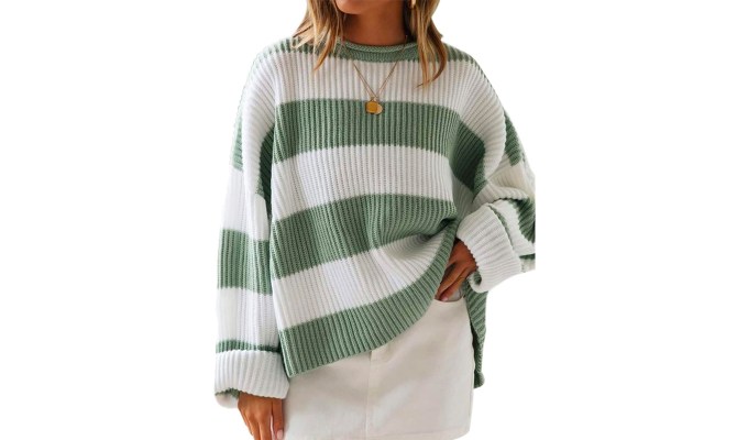 amazon spring fashion Zesica Striped Sweater