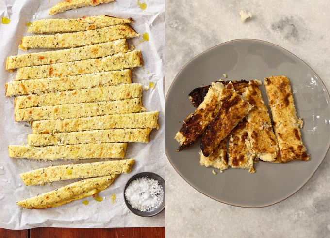 best kid-friendly side dish recipes: cheesy cauliflower breadsticks