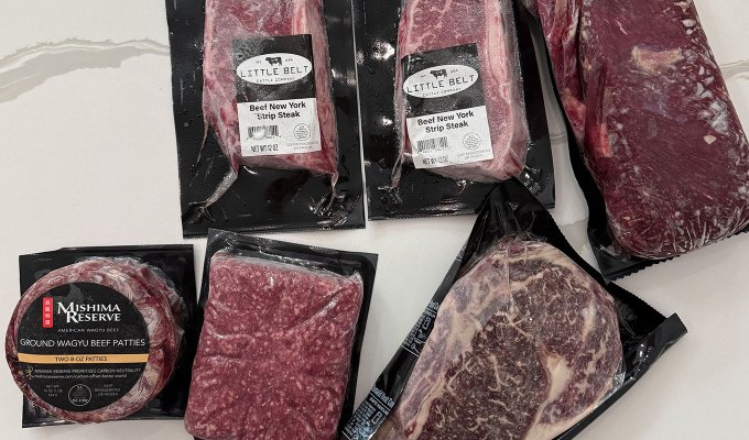 best steak delivery: crowd cow raw, packaged steak and beef