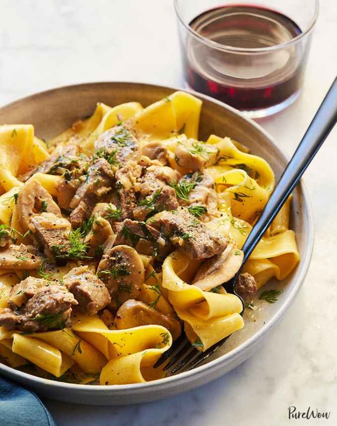 birthday dinner ideas: 30 minute beef stroganoff