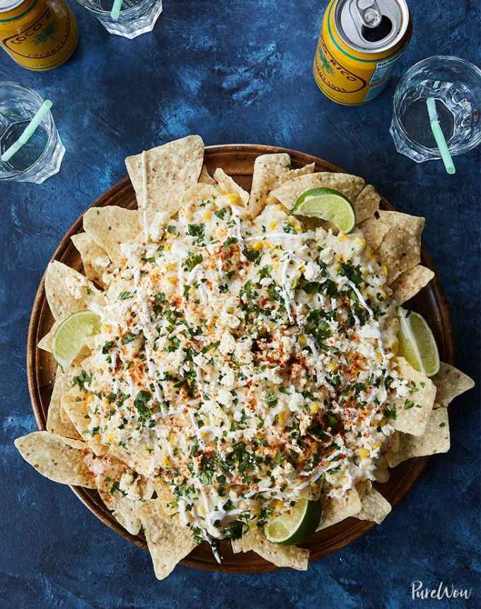 birthday dinner ideas: mexican street corn dip