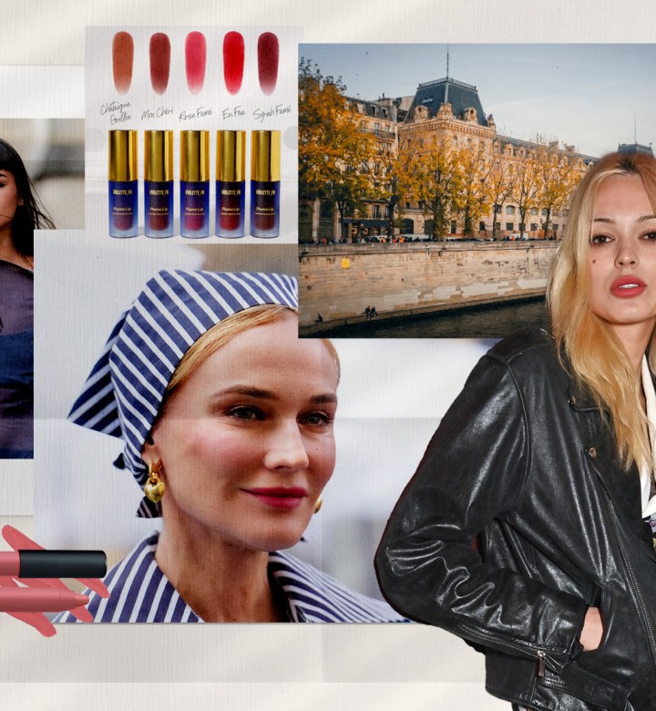 Blurred lip French women: Makeup and streetyle Paris beauty