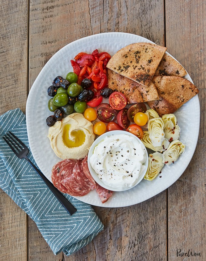 easy snacks to make at home: 15-minute mezze plate