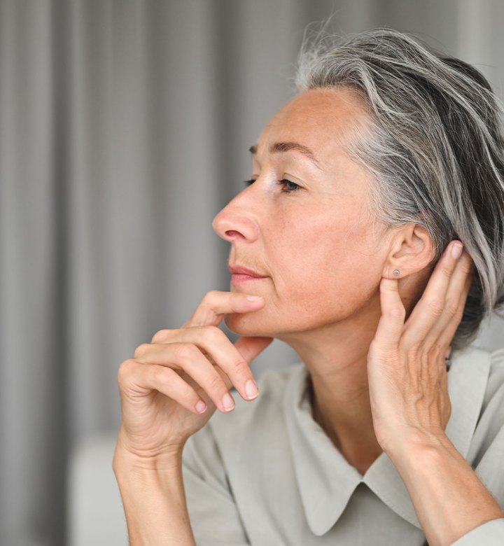 gray blending for dark hair hero