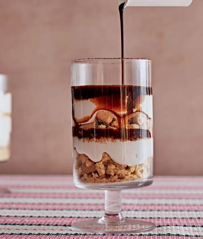 high-protein desserts: tiramisu affogato