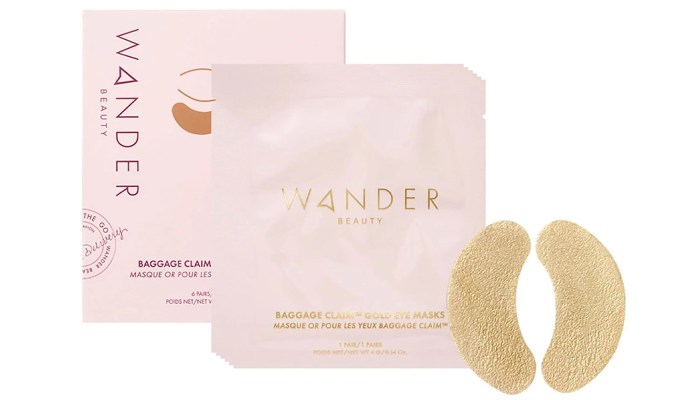 The Wander Beauty Baggage Claim Gold Eye Masks (6 Pairs).