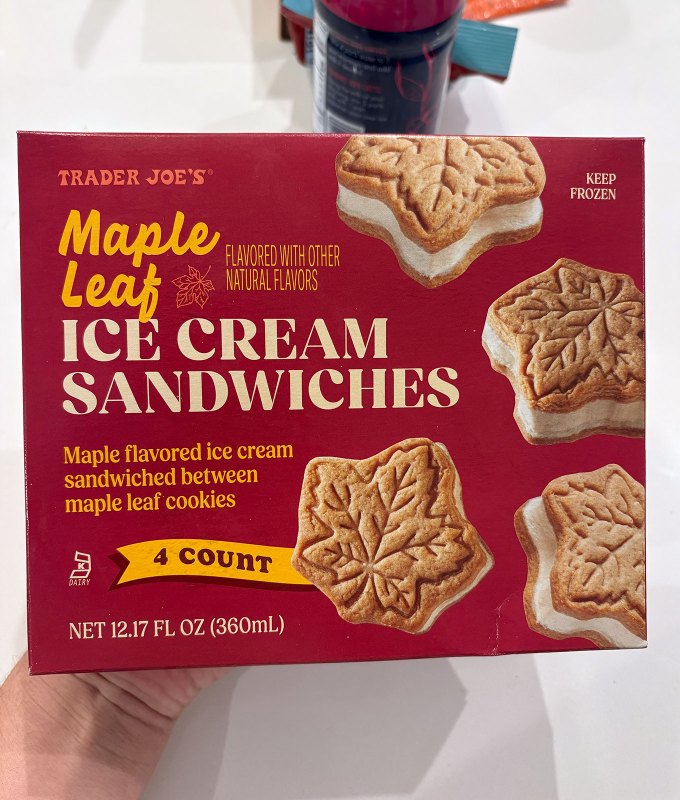 new trader joe's items reviewed september 2025: maple ice cream sandwiches