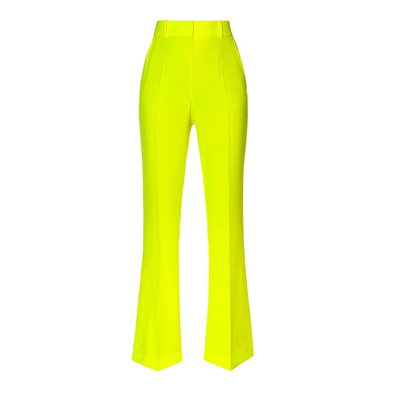 nyfw trends 2026 yellow laser pants