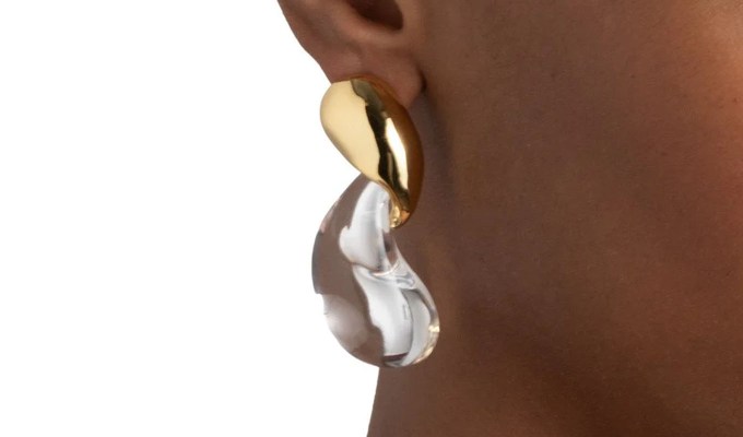 The Alexis Bittar Liquid Lucite Modernist Earrings.