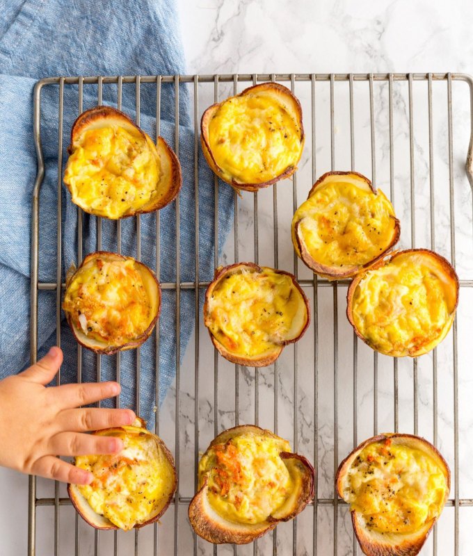 potato and carrot quiche cups