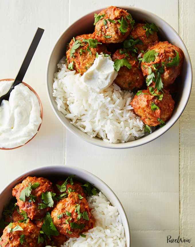 birthday dinner ideas:Slow Cooker Chicken Tikka Masala Meatballs