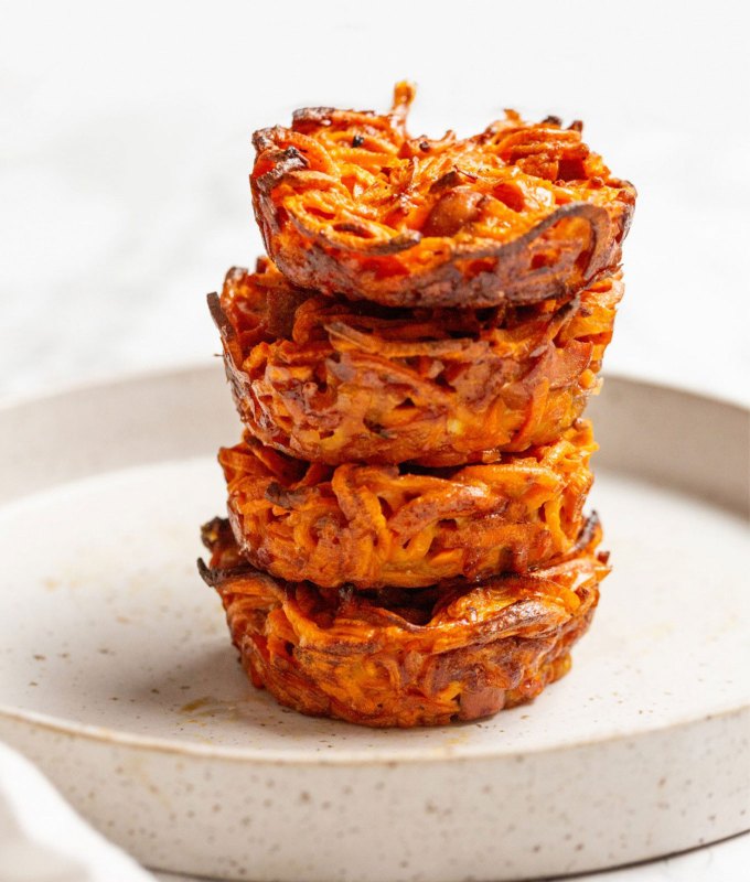 sweet potato ham and cheese cups