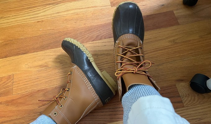 warm winter boots: ll bean boots