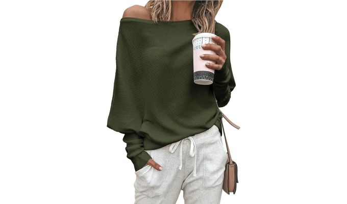 Zenlonr Off Shoulder Sweater