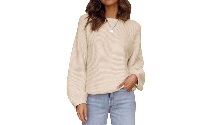 ZESICA Ribbed Knit Pullover Sweater