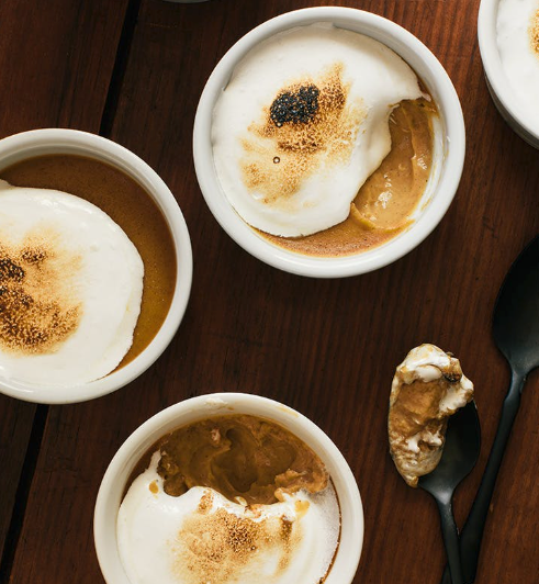 high-protein sweet potato pots de creme dessert