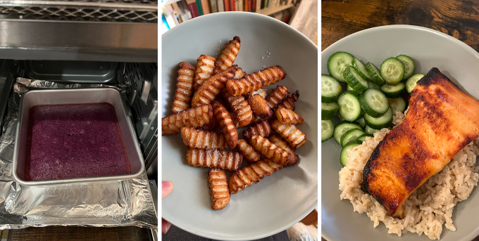 instant pot toaster oven review: french fries, blondies and salmon