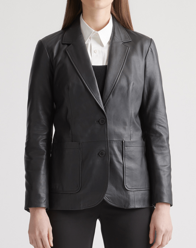 Lorelai Gilmore Style: Quince Leather Blazer