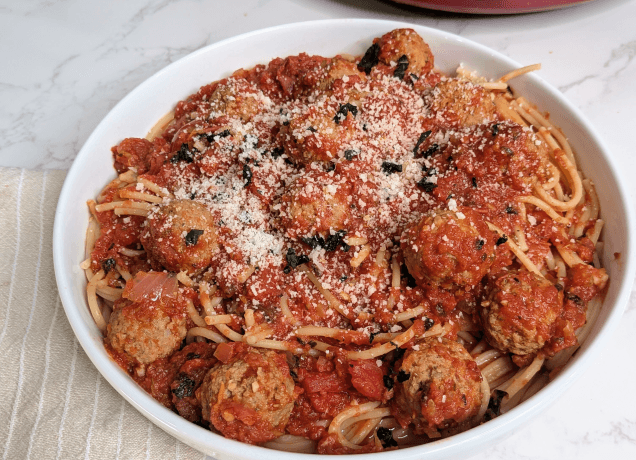 slow cooker spaghetti and meatballs